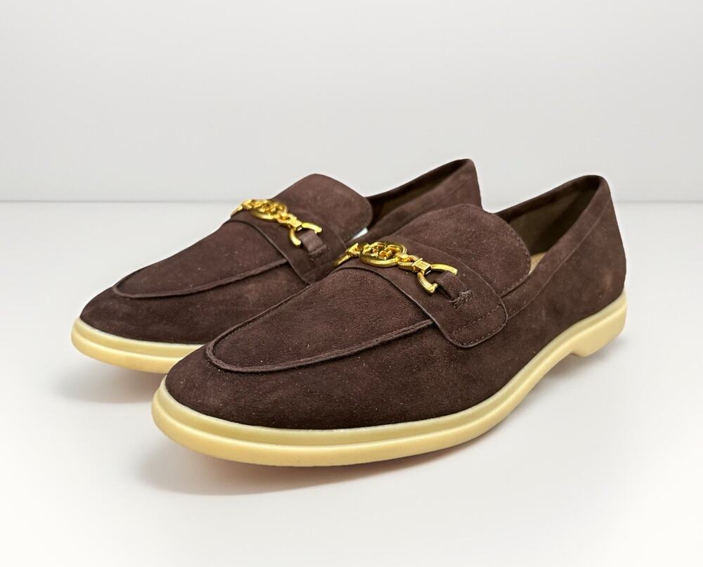 Sam Edelman Kyana Loafer Cafe Brown Leather Bit Loafer Womens Size 8 NEW